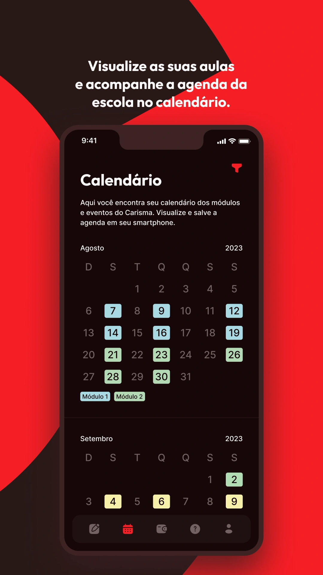 Tela 4 do app Carisma
